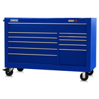 Proto® 550S 66" Workstation - 11 Drawer, Gloss Blue - Makers Industrial Supply