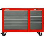 Proto® 550S 66" Workstation with Removable Lock Bar- 11 Drawer- Safety Red & Gray - Makers Industrial Supply