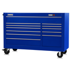 Proto® 550S 66" Workstation - 12 Drawer, Gloss Blue - Makers Industrial Supply