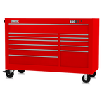 Proto® 550S 66" Workstation - 12 Drawer, Gloss Red - Makers Industrial Supply