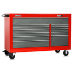 Proto® 550S 66" Workstation - 12 Drawer, Safety Red and Gray - Makers Industrial Supply