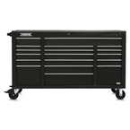 Proto® 550E 67" Power Workstation - 18 Drawer, Gloss Black - Makers Industrial Supply