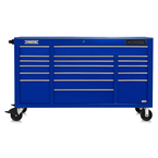 Proto® 550E 67" Front Facing Power Workstation w/ USB - 18 Drawer, Gloss Blue - Makers Industrial Supply