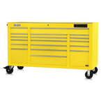 Proto® 550E 67" Front Facing Power Workstation w/ USB - 18 Drawer, Gloss Yellow - Makers Industrial Supply