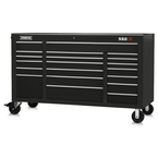 Proto® 550S 67" Workstation - 20 Drawer, Gloss Black - Makers Industrial Supply