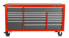 Proto® 550S 78" Workstation - 20 Drawer, Safety Red and Gray - Makers Industrial Supply