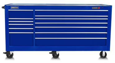 Proto® 550S 88" Workstation - 13 Drawer, Gloss Blue - Makers Industrial Supply