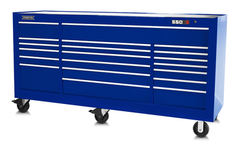 Proto® 550S 88" Workstation - 18 Drawer, Gloss Blue - Makers Industrial Supply