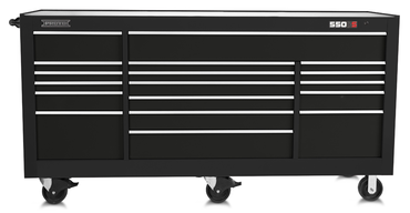 Proto® 550S 88" Workstation - 20 Drawer, Gloss Black - Makers Industrial Supply