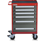 Proto® 560S 30" Roller Cabinet- 6 Drawer- Safety Red & Gray - Makers Industrial Supply