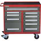 Proto® 560S 45" Workstation- 10 Drawer- Safety Red & Gray - Makers Industrial Supply