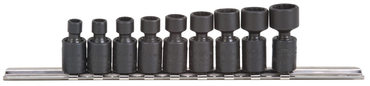 Proto® 1/4" Drive 9 Piece Metric Universal Impact Socket Set - 12 Point - Makers Industrial Supply