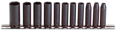 Proto® 1/4" Drive 11 Piece Deep Impact Socket Set - 6 Point - Makers Industrial Supply