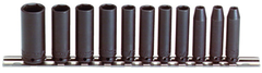 Proto® 1/4" Drive 11 Piece Deep Impact Socket Set - 6 Point - Makers Industrial Supply