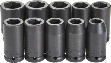 Proto® 3/4" Drive 10 Piece Impact Socket Set - 6 Point - Makers Industrial Supply