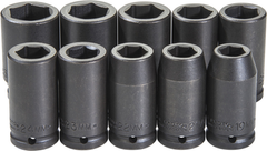 Proto® 3/4" Drive 10 Piece Impact Socket Set - 6 Point - Makers Industrial Supply