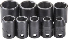 Proto® 3/8" Drive 9 Piece Impact Socket Set - 6 Point - Makers Industrial Supply