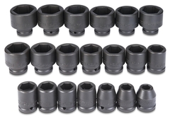 Proto® 3/4" Drive 20 Piece Impact Socket Set - 6 Point - Makers Industrial Supply