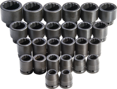 Proto® 3/4" Drive 26 Piece Metric Impact Socket Set - 12 Point - Makers Industrial Supply