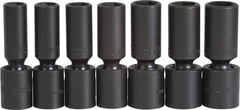 Proto® 1/2" Drive 7 Piece Deep Metric Universal Impact Socket Set - 6 Point - Makers Industrial Supply