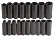 Proto® 1/2" Drive 18 Piece Deep Impact Socket Set - 6 Point - Makers Industrial Supply