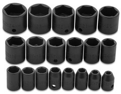 Proto® 3/8" Drive 19 Piece Metric Impact Socket Set - 6 Point - Makers Industrial Supply