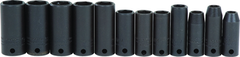 Proto® 3/8" Drive 12 Piece Metric Thin Wall Deep Impact Socket Set - 6 Point - Makers Industrial Supply