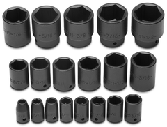 Proto® 1/2" Drive 19 Piece Impact Socket Set - 6 Point - Makers Industrial Supply