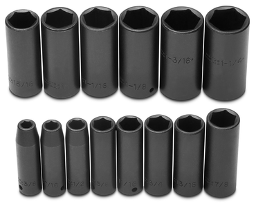 Proto® 1/2" Drive 15 Piece Deep Impact Socket Set - 6 Point - Makers Industrial Supply