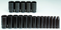 Proto® 1/2" Drive 19 Piece Deep Impact Socket Set - 6 Point - Makers Industrial Supply