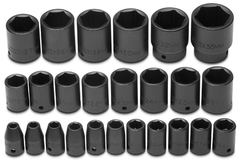 Proto® 1/2" Drive 25 Piece Metric Impact Socket Set - 6 Point - Makers Industrial Supply