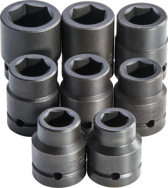 Proto® 1" Drive 8 Piece Impact Socket Set - 6 Point - Makers Industrial Supply