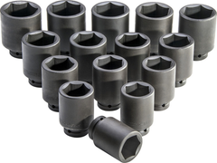 Proto® 1" Drive 15 Piece Deep Impact Socket Set - 6 Point - Makers Industrial Supply