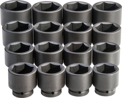 Proto® 1" Drive 16 Piece Impact Socket Set - 6 Point - Makers Industrial Supply