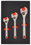 Proto® Foamed 3 Piece Adjustable Wrench Set -Satin - Makers Industrial Supply