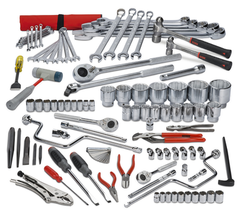 Proto® 99 Piece Metric Heavy Equipment Set With Top Chest J442719-8RD - Makers Industrial Supply