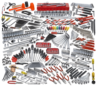 Proto® 453 Piece Intermediate Tool Set With Roller Cabinet J442742-8RD and Top Chest J442719-12RD-D - Makers Industrial Supply