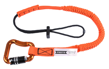 Proto® Elastic Lanyard With Triple Lock Carabiner - 15 lb. - Makers Industrial Supply