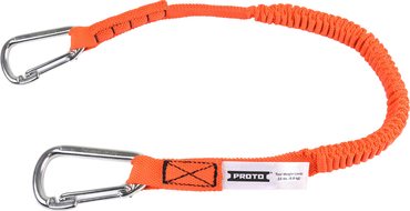 Proto® Elastic Lanyard With 2 Stainless Steel Carabiners - 25 lb. - Makers Industrial Supply