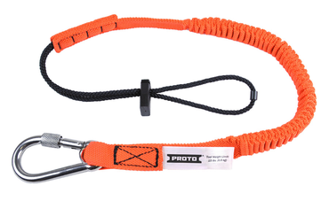 Proto® Elastic Lanyard With Screw Gate Carabiner - 15 lb. - Makers Industrial Supply