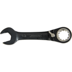 Proto® Black Chrome Combination Stubby Reversible Ratcheting Wrench 15 mm - Spline - Makers Industrial Supply