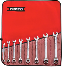 Proto® 8 Piece Full Polish Metric Ratcheting Wrench Set - 12 Point - Makers Industrial Supply