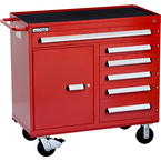 Proto® 460 Series 45" Workstation - 6 Drawer & 1 Shelf, Red - Makers Industrial Supply