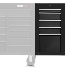 Proto® 550S Side Cabinet - 5 Drawer, Dual Black - Makers Industrial Supply