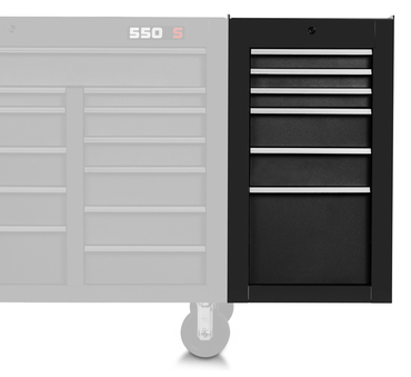 Proto® 550S Side Cabinet - 6 Drawer, Dual Black - Makers Industrial Supply