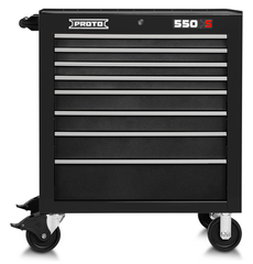 Proto® 550S 34" Roller Cabinet - 8 Drawer, Dual Black - Makers Industrial Supply