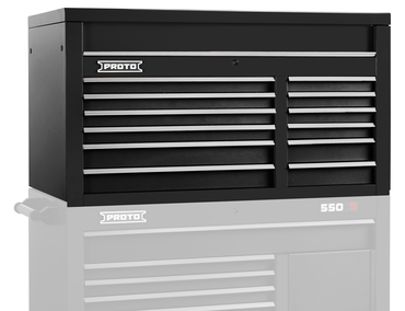 Proto® 550S 50" Top Chest - 12 Drawer, Dual Black - Makers Industrial Supply