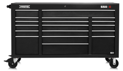 Proto® 550E 67" Power Workstation - 18 Drawer, Dual Black - Makers Industrial Supply