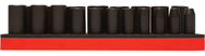 Proto® Foamed 1/2" Drive 19 Piece Deep Impact Socket Set - Black Oxide - 6 Point - Makers Industrial Supply