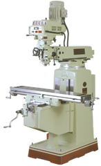 Electronic Variable Speed Vertical Mill - R-8/NT30 Spindle - 10 x 50'' Table Size - 3HP - 3PH - 220V Motor - Makers Industrial Supply